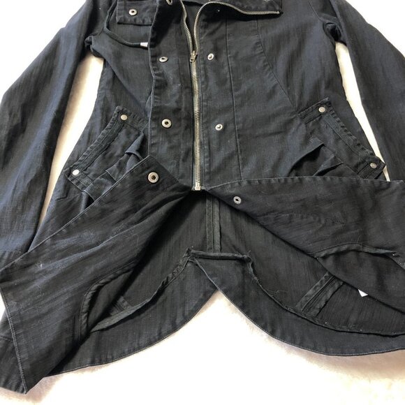 Mia Melon Black Lightweight Cotton Jacket Size Small - Picture 9 of 15